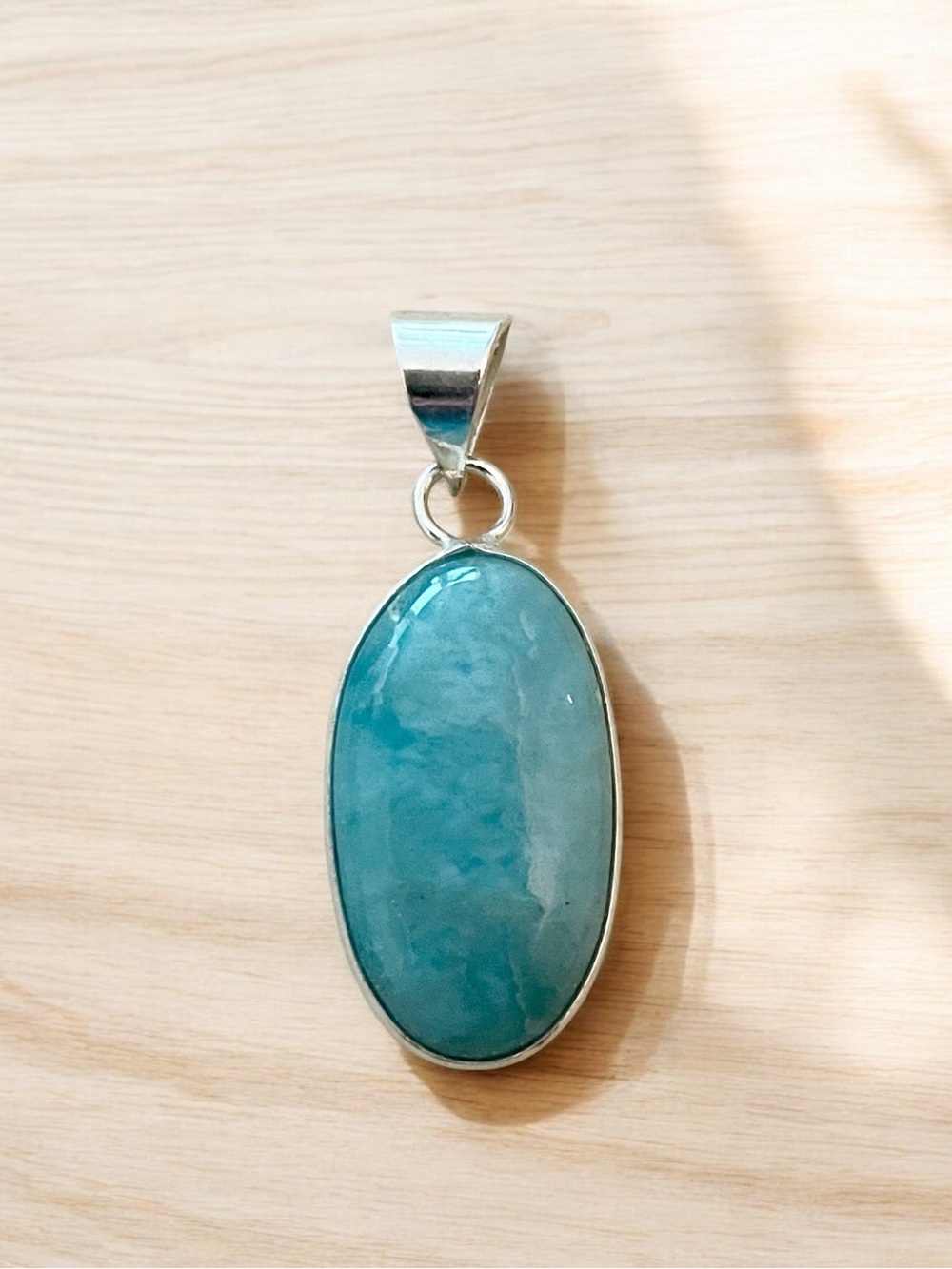 Handmade Larimar Gemstone Pendant